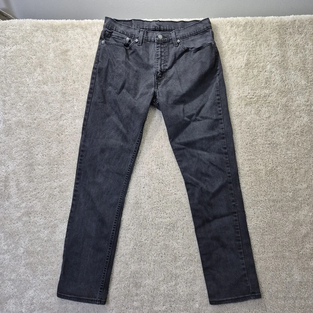 Levis 511 Jeans Mens Actual 32x31 Slim Straight Black Denim Punk Rock Retro 80s